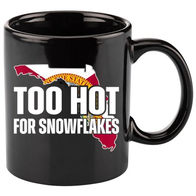Too Hot For Snowflakes Florida Flag Map State Funny Saying 11oz C Handle Ceramic Mug