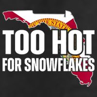 Too Hot For Snowflakes Florida Flag Map State Funny Saying Golf Towel