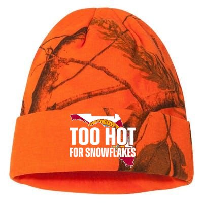 Too Hot For Snowflakes Florida Flag Map State Funny Saying Kati Licensed 12" Camo Beanie