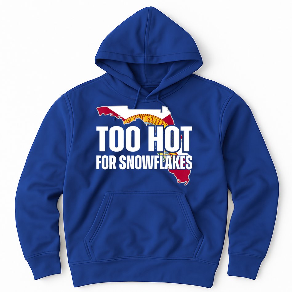 Too Hot For Snowflakes Florida Flag Map State Funny Saying Hoodie