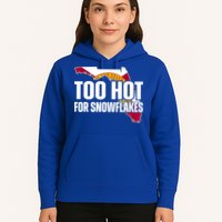 Too Hot For Snowflakes Florida Flag Map State Funny Saying Hoodie