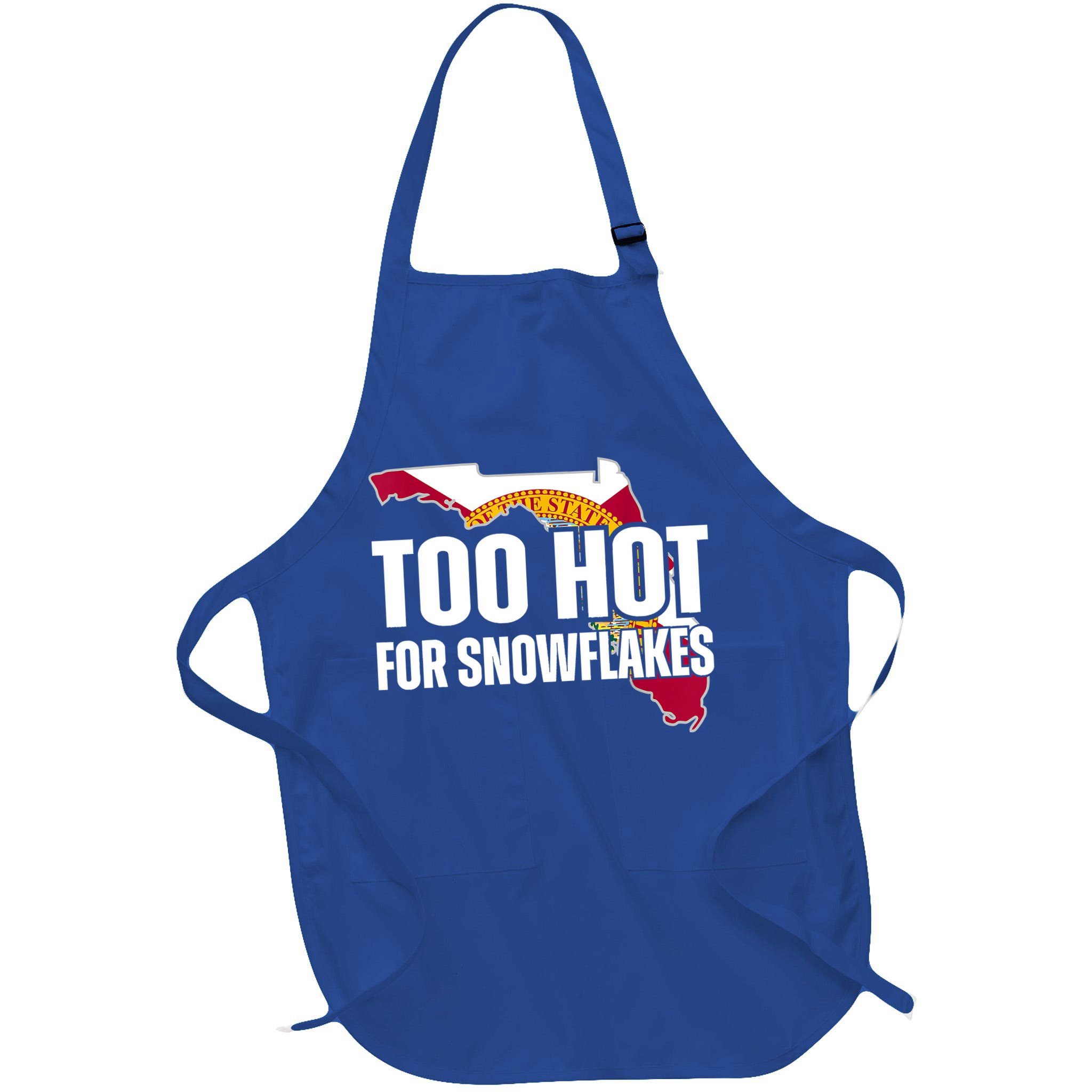 Too Hot For Snowflakes Florida Flag Map State Funny Saying Apron