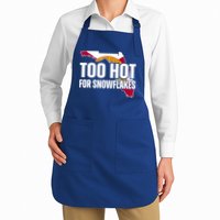 Too Hot For Snowflakes Florida Flag Map State Funny Saying Apron