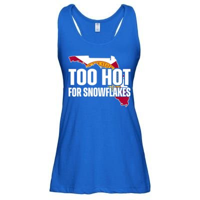 Too Hot For Snowflakes Florida Flag Map State Funny Saying Ladies Essential Flowy Tank