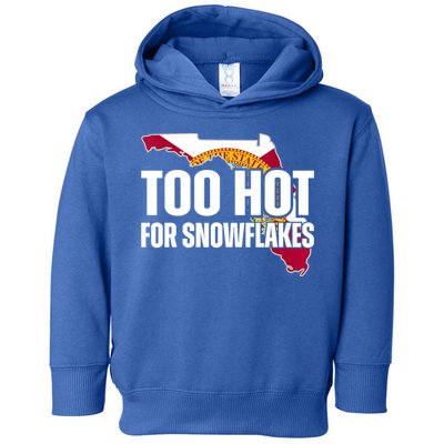 Too Hot For Snowflakes Florida Flag Map State Funny Saying Toddler Hoodie