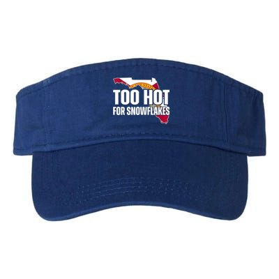 Too Hot For Snowflakes Florida Flag Map State Funny Saying Valucap Bio-Washed Visor