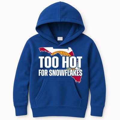 Too Hot For Snowflakes Florida Flag Map State Funny Saying Kids Hoodie