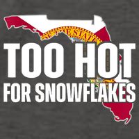 Too Hot For Snowflakes Florida Flag Map State Funny Saying Vector Backpack