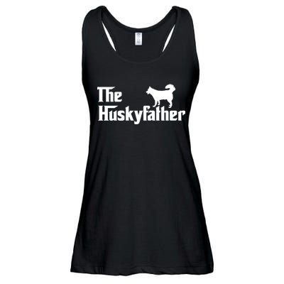 The Husky Father Funny Husky Owner Dad Gifts Ladies Essential Flowy Tank