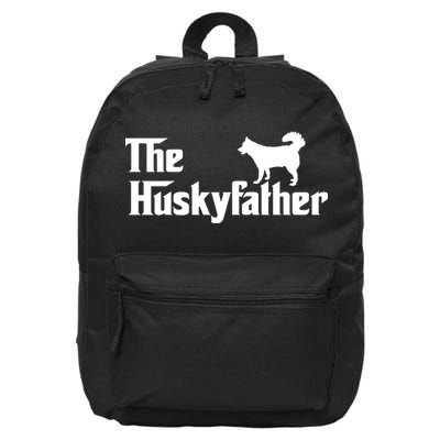 The Husky Father Funny Husky Owner Dad Gifts 16 in Basic Backpack
