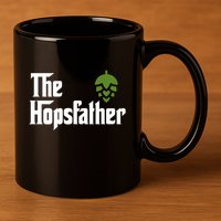 The Hops Father Funny Homebrew Gift For Dad 11oz C Handle Ceramic Mug