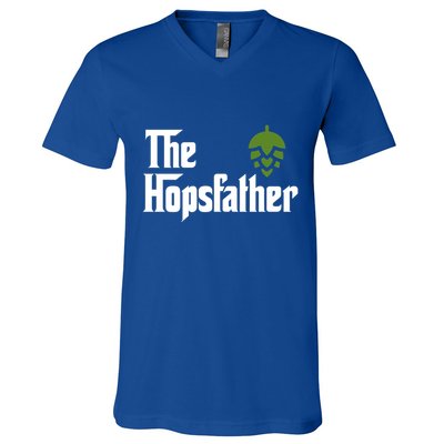 The Hops Father Funny Homebrew Gift For Dad V-Neck T-Shirt