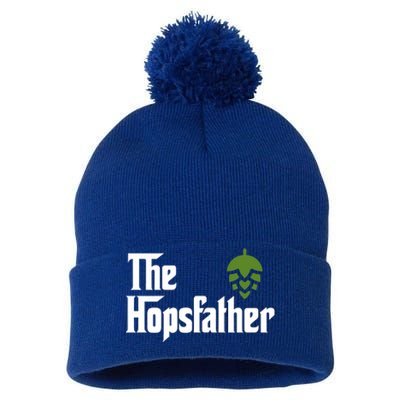 The Hops Father Funny Homebrew Gift For Dad Pom Pom 12in Knit Beanie