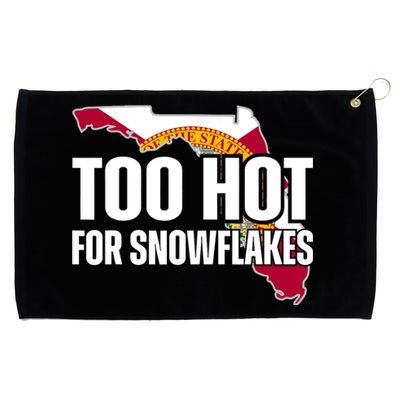 Too Hot For Snowflakes Florida Flag Map State Funny Saying Grommeted Golf Towel