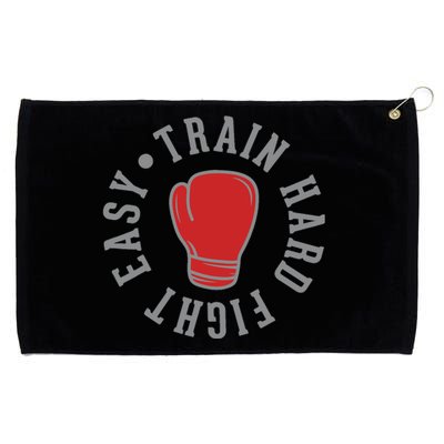 Train Hard Fight Easy Grommeted Golf Towel