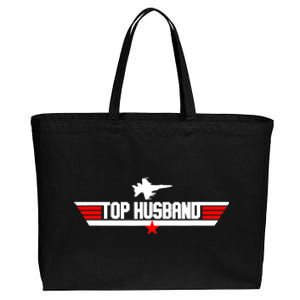 Top Husband Funny Father's Day Gift Cotton Canvas Jumbo Tote