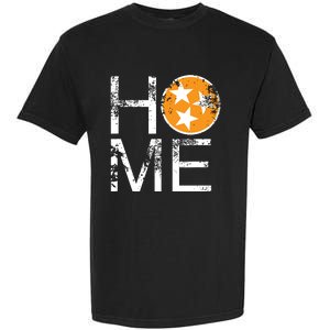 Tennessee Home Flag Orange White Stars Distressed Garment-Dyed Heavyweight T-Shirt