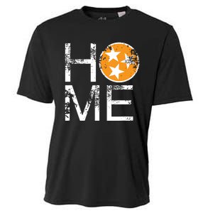 Tennessee Home Flag Orange White Stars Distressed Cooling Performance Crew T-Shirt