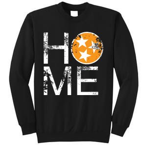 Tennessee Home Flag Orange White Stars Distressed Sweatshirt