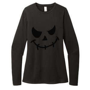 The Haunting Face Of Terror. Halloween Womens CVC Long Sleeve Shirt