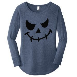 The Haunting Face Of Terror. Halloween Women's Perfect Tri Tunic Long Sleeve Shirt