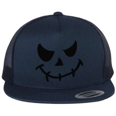 The Haunting Face Of Terror. Halloween Flat Bill Trucker Hat