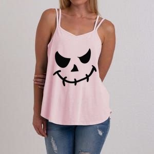 The Haunting Face Of Terror. Halloween Women's Strappy Tank