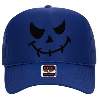 The Haunting Face Of Terror. Halloween High Crown Mesh Back Trucker Hat