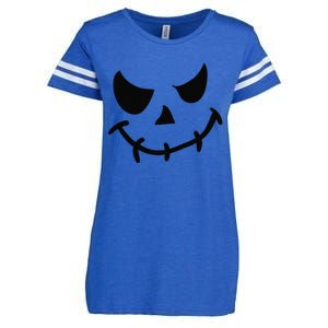 The Haunting Face Of Terror. Halloween Enza Ladies Jersey Football T-Shirt