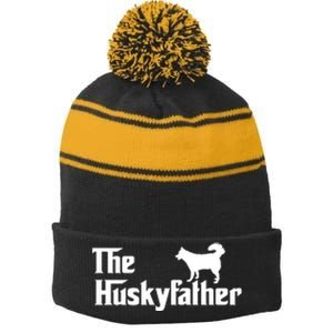 The Husky Father Stripe Pom Pom Beanie