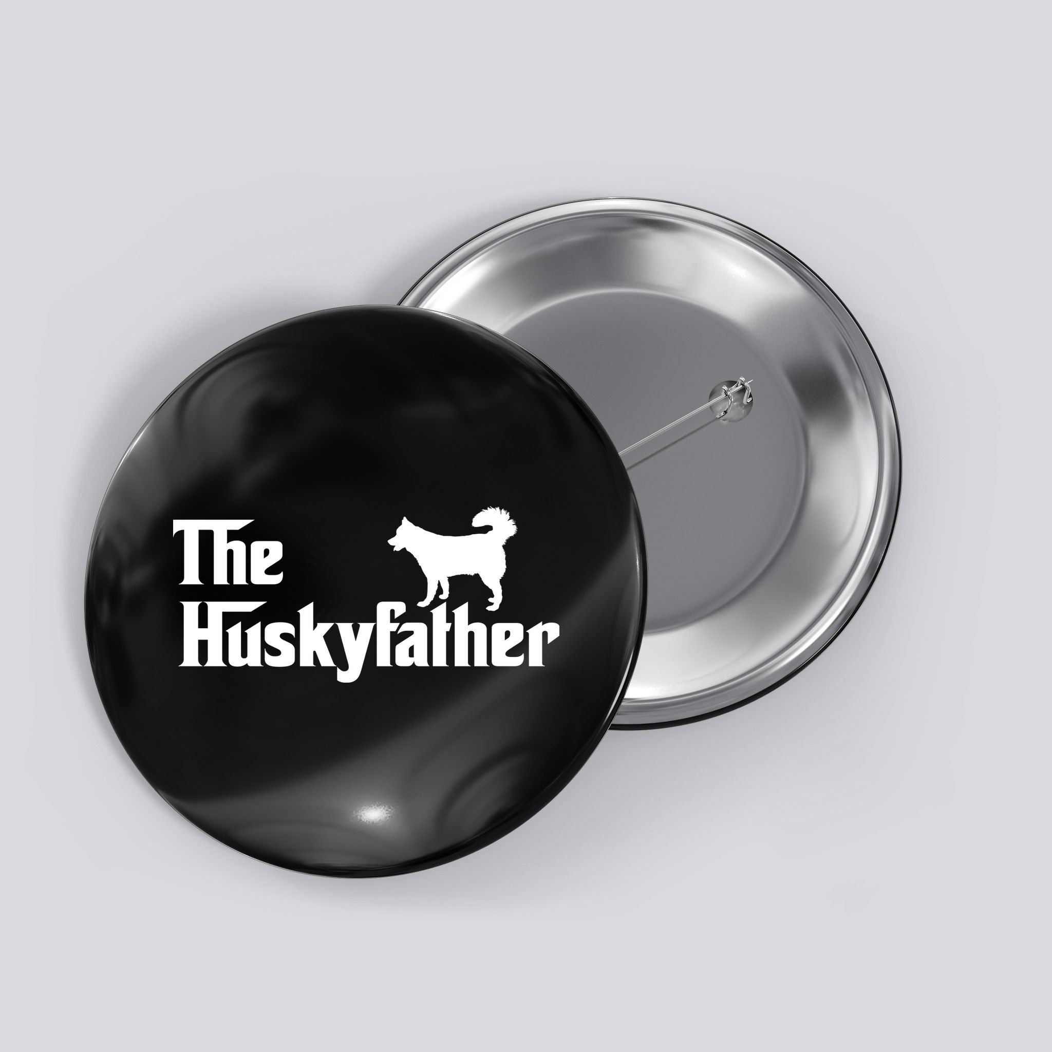 The Husky Father Button