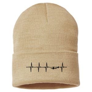 Trumpet Heartbeat For Trumpeters Sustainable Knit Beanie