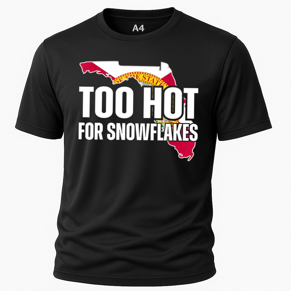 Too Hot For Snowflakes Florida Flag Map State Funny Saying Performance Shirt