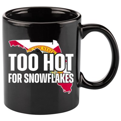Too Hot For Snowflakes Florida Flag Map State Funny Saying 11oz C Handle Ceramic Mug