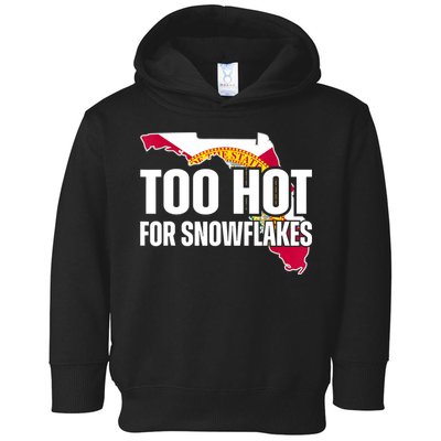 Too Hot For Snowflakes Florida Flag Map State Funny Saying Toddler Hoodie