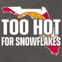 Too Hot For Snowflakes Florida Flag Map State Funny Saying Cotton Canvas Backpack