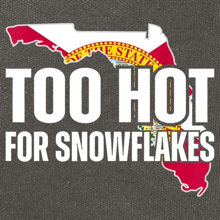 Too Hot For Snowflakes Florida Flag Map State Funny Saying Cotton Canvas Backpack