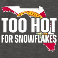 Too Hot For Snowflakes Florida Flag Map State Funny Saying Vector Backpack