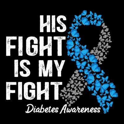 T1D His Fight Is My Fight Type 1 Diabetes Awareness T-Shirt