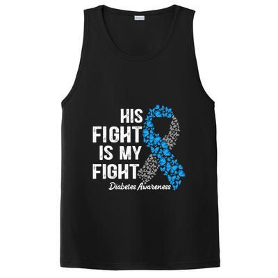T1D His Fight Is My Fight Type 1 Diabetes Awareness PosiCharge Competitor Tank