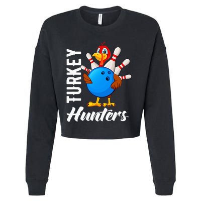 Turkey Hunters Funny Bowling Turkey Hunters Cropped Pullover Crew