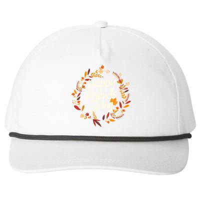 Thanksgiving Happy Friends Giving Gift Snapback Five-Panel Rope Hat