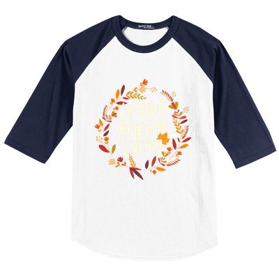 Thanksgiving Happy Friends Giving Gift Baseball Sleeve Shirt