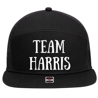 Team Harris Family Name Harris Last Name Gift 7 Panel Mesh Trucker Snapback Hat