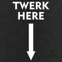 Twerk Here Funny Arrow Down Golf Towel