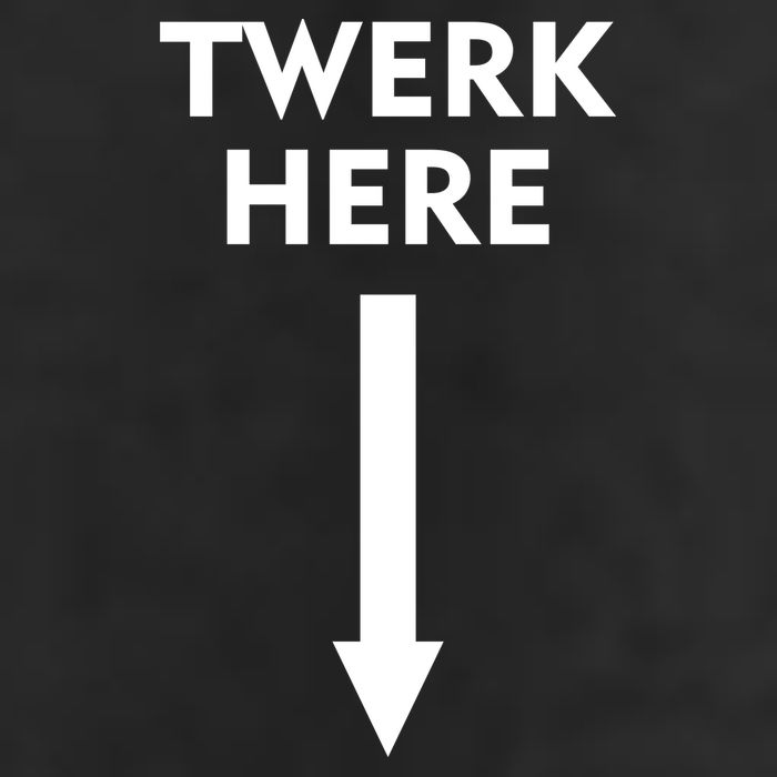 Twerk Here Funny Arrow Down Golf Towel