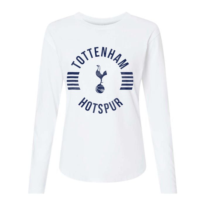 Tottenham Hotspur Football Club Collegiate Faded Womens Cotton Relaxed Long Sleeve T-Shirt