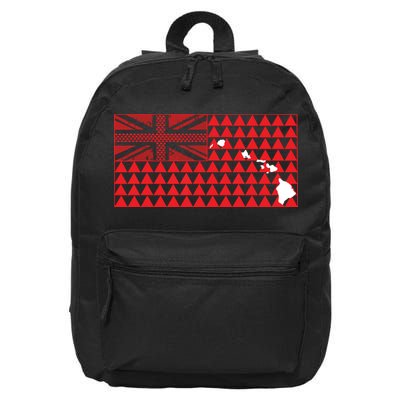 Tribal Hawaiian Flag State Of Hawaii 16 in Basic Backpack