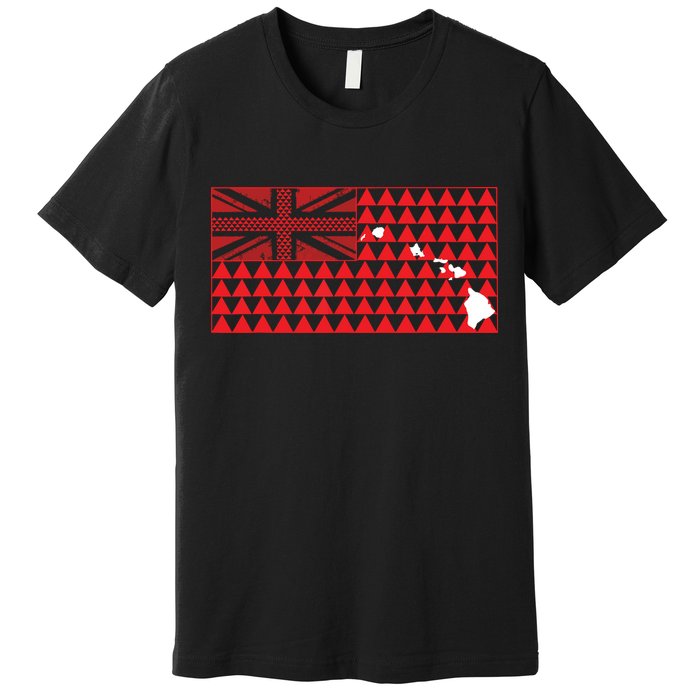 Tribal Hawaiian Flag State Of Hawaii Premium T-Shirt