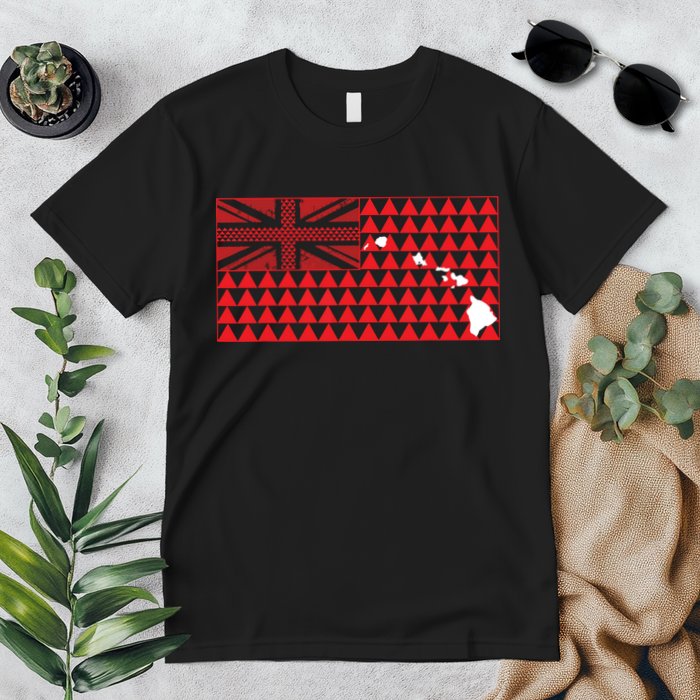 Tribal Hawaiian Flag State Of Hawaii Premium T-Shirt